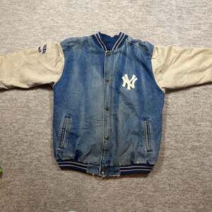 Vintage Genuine Merchandise MLB New York Yankees Denim Varsity Bomber
